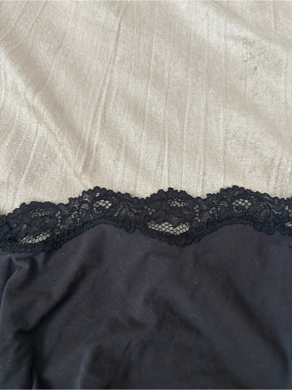 SKIMS Fits Everybody Lace Cami Thong Bodysuit in Onyx - Picture 9 of 9